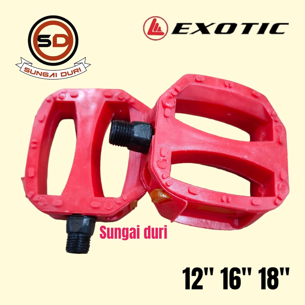 pedal sepeda anak 12 16 18 inch as kecil exotic