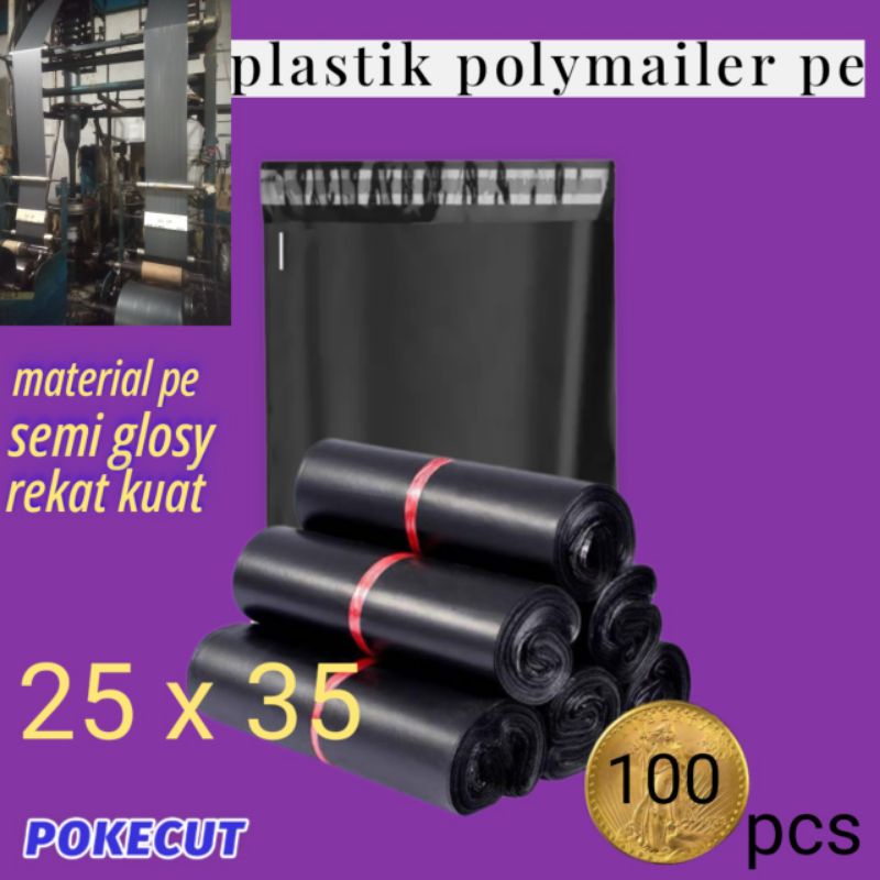 

Plastik Polymailer pe ukuran 25 x 35 tebal 0,45 isi 100 pcs