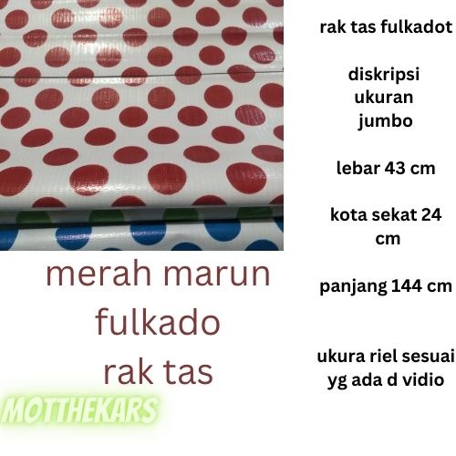 RAK TAS GANTUNG FULLKADOT JUMBO PAKAI RESLETING KANAN KIRI ALAS TRIPLEK RAK SEPATU RAK TAS RAK KOSMETIK RAK HIJAB