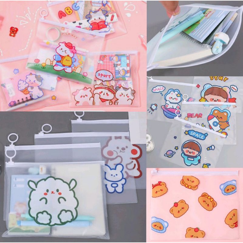 

ZIPPER BAG TRANSPARAN MOTIF LUCU BUNGA AVOCADO PISANG KOREA TEMPAT PENSIL - Ziplock Ziplok Ziper Tas Bag Pouch Dompet Alat Tulis Sekolah Kantoran Kuliah Wadah Peralatan Makeup Up Kosmetik Jepitan Karet Pita Rambut Karakter Bagus Murah Terlaris Termurah