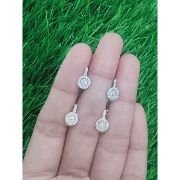 ANTING JEPIT DI*R MP FULL BUNDAR /ANTING PERAK ASLI SILVER 925 LAPIS EMAS/ ANTING FASHION WANITA TERBARU