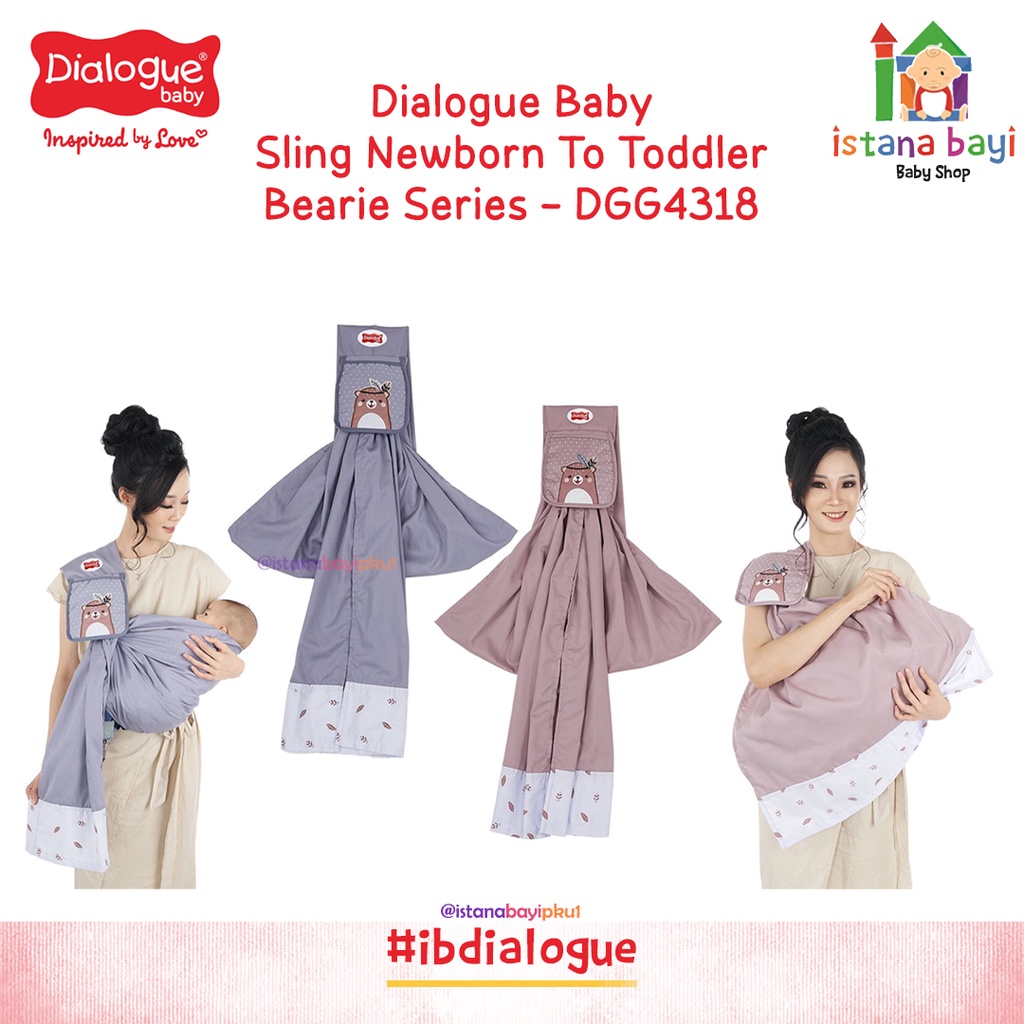 Dialogue Baby Sling Newborn To Toddler Bearie Series - DGG4318/ Gendongan Samping
