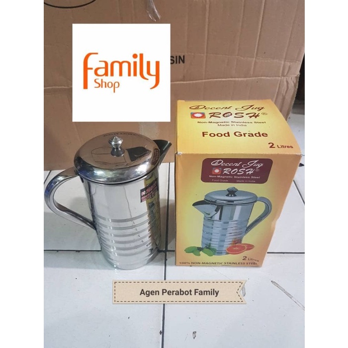 PITCHER / WATER JUG / DECENT JUG STAINLESS ROSH 2L