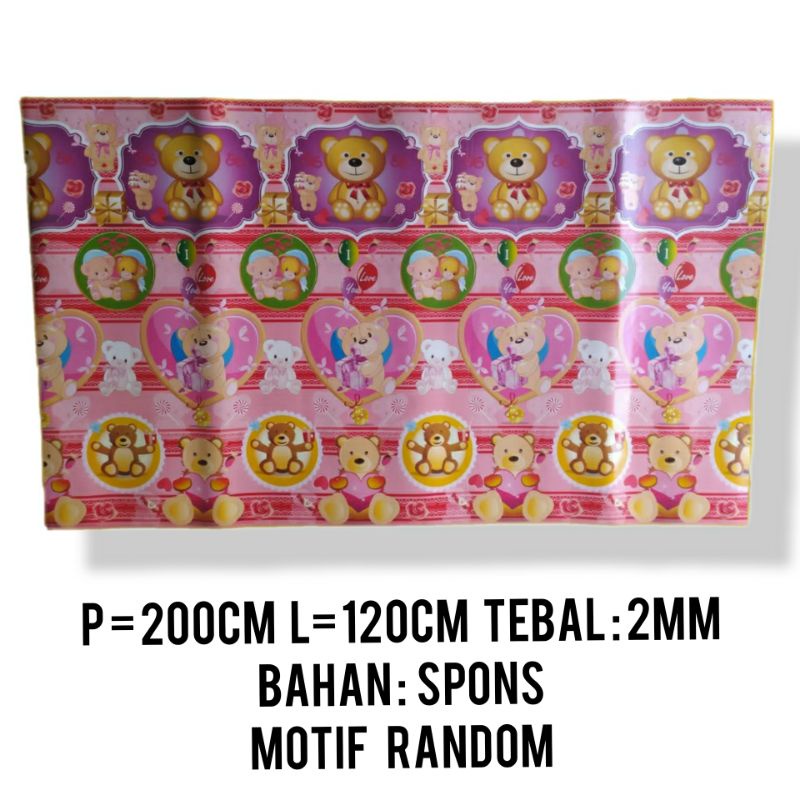 Karpet Spon Karakter Ukuran 120x200 tebal 2mm / Tikar Plastik / Karpet Anti air