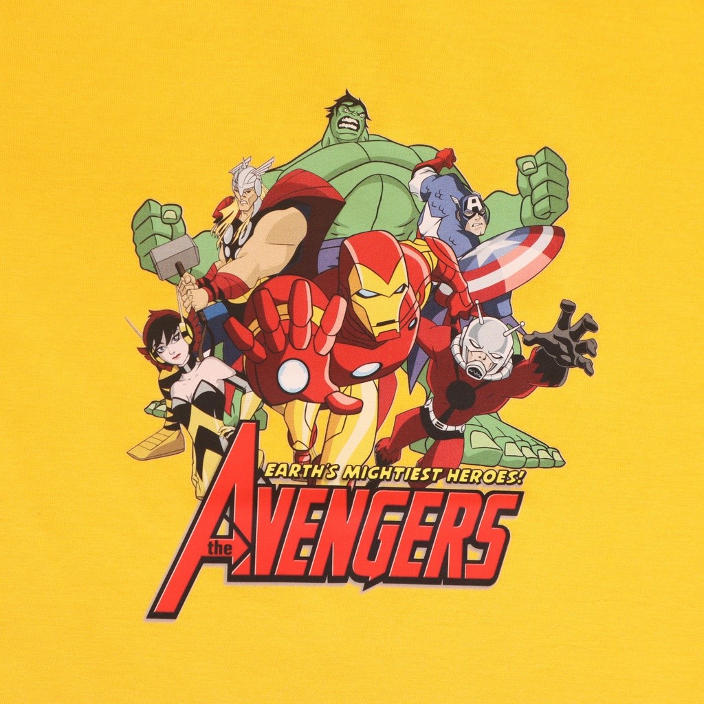 KAOS ANAK LAKI AVENGERS KUNING 1-7 TAHUN BAJU ATASAN ANAK LAKI FASHION TERMURAH BAHAN KATUN