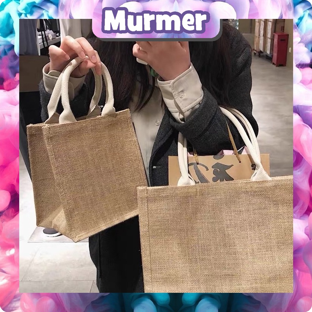 MurmerOfficial Tote Bag Tas Karung Goni/Tas Goni/Artistic Kanvas Hand Bag Muji Premium Quality W181