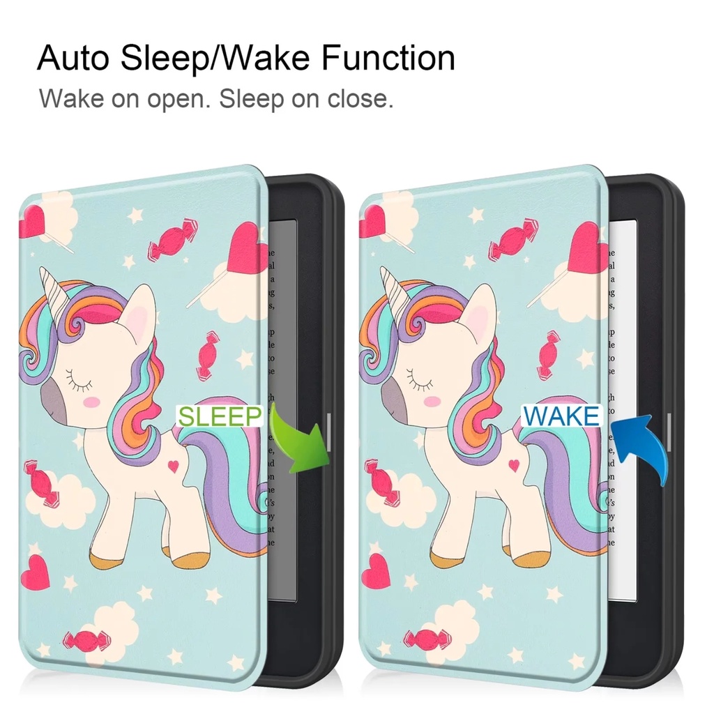 Baru Kobo Clara 2e 6inch Case e-Book Readers 2022 Amazon Kobo Clara 2e 6.0 &quot;Fashion Pola Dicat TPU Flip Stand eReader Penutup Pelindung Kulit