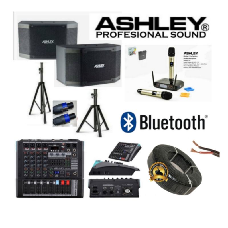 Paket sound system karaoke ASHLEY, full set Ashley garansi resmi .