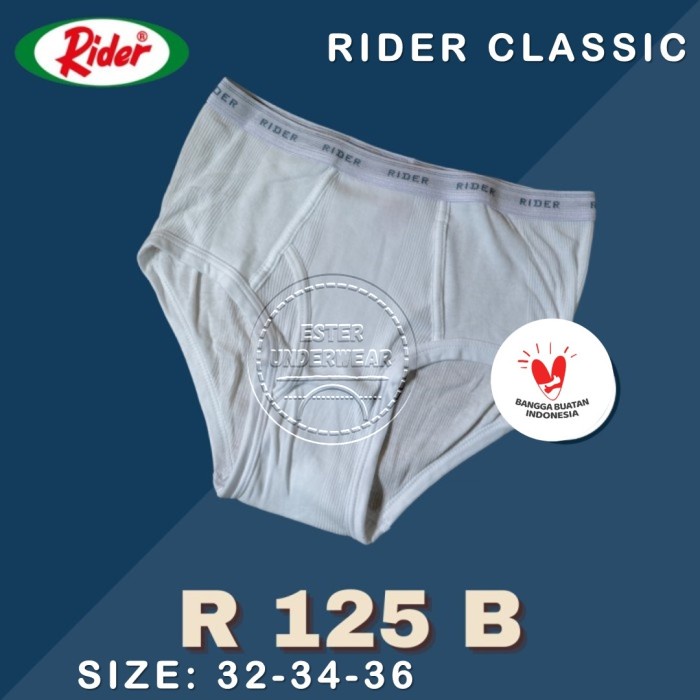 Celana Dalam Pria Rider Classic R 125B 100% combed cotton ISI 1Pcs