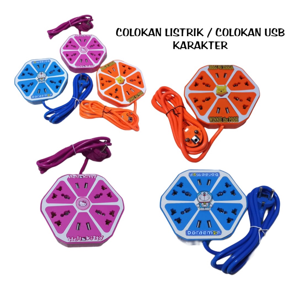COLOKAN HELLOKITTY / COLOKAN DORAEMON / COLOKAN LISTRIK HELLOKITTY / COLOKAN LISTRIK DORAEMON / DORA