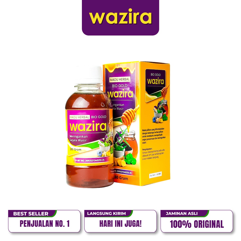 Madu Obat Wasir Ambeien Wazira Bio Gold Herbal Alami