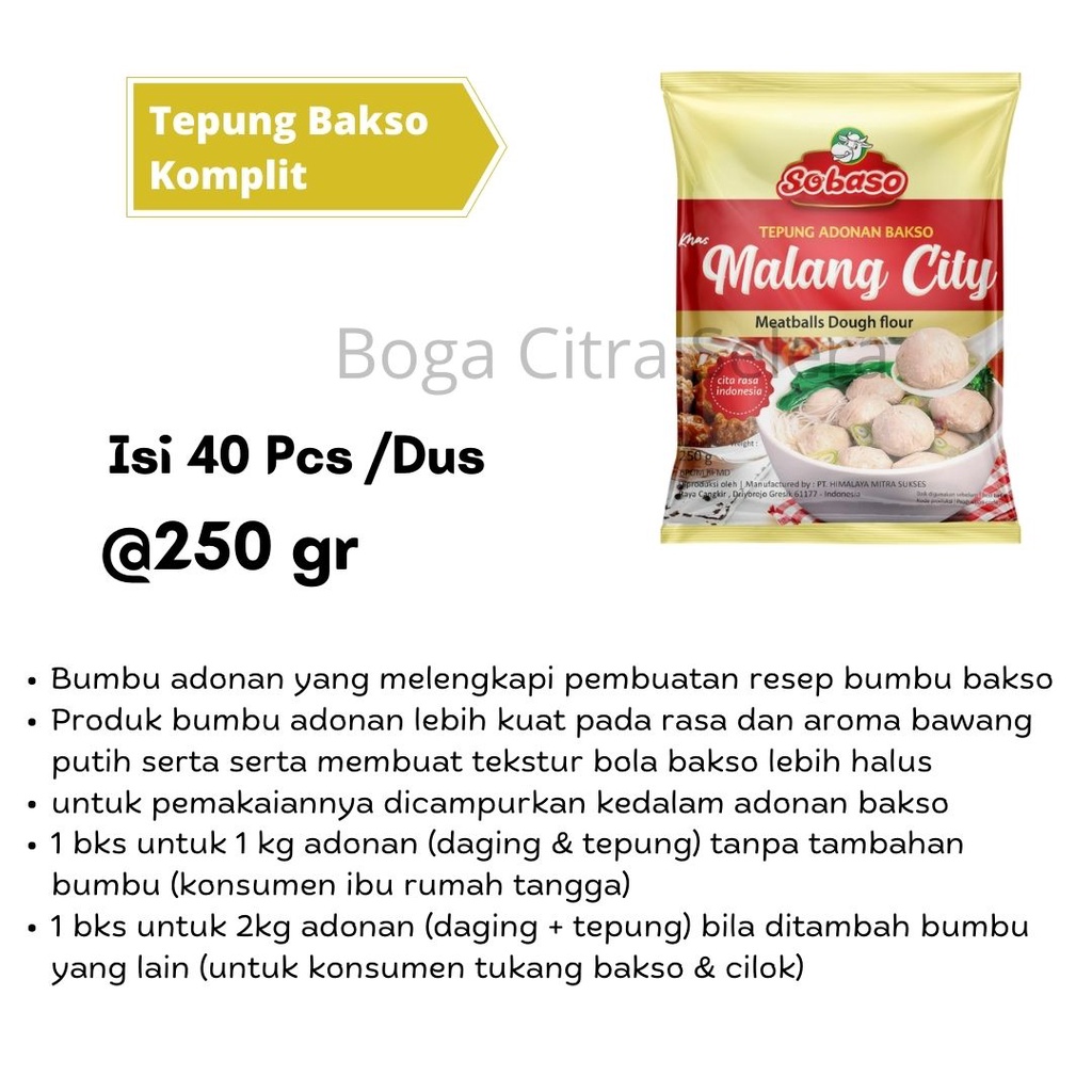 Tepung Bakso Malang Sobaso 250gr