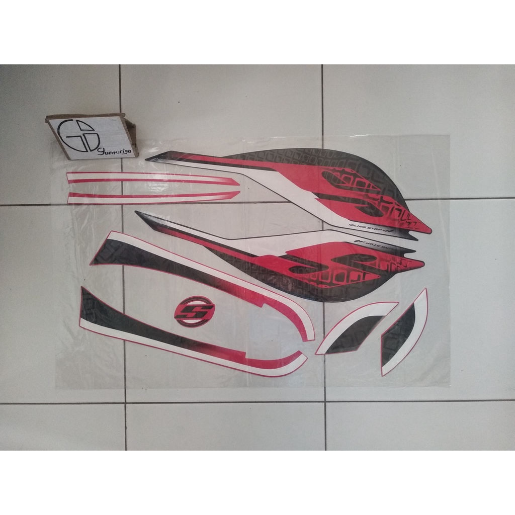 Striping Stiker Lis Honda Scoopy Sporty 2019 2020 Hitam Merah