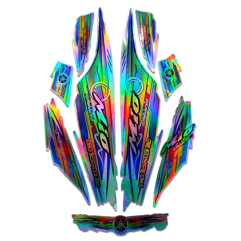 Stiker Motor Yamaha Mio Sporty Variasi Hologram 2 Putih