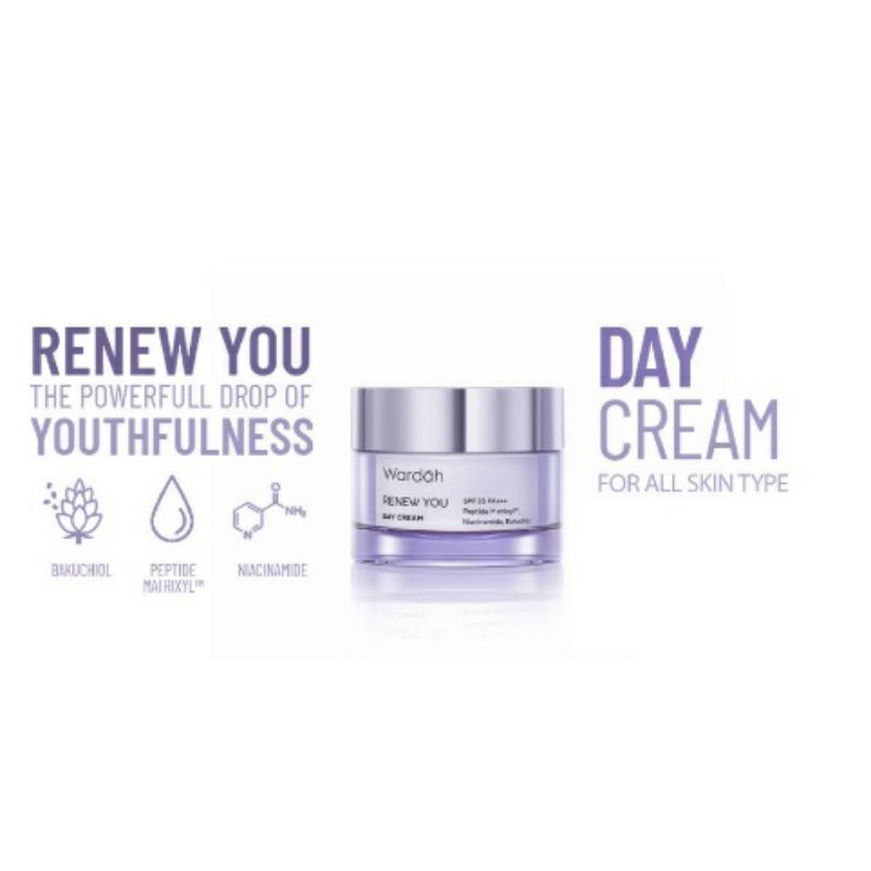 Wardah Renew You Anti Aging Day Cream Pot 9gr ~ ORIGINAL 100%