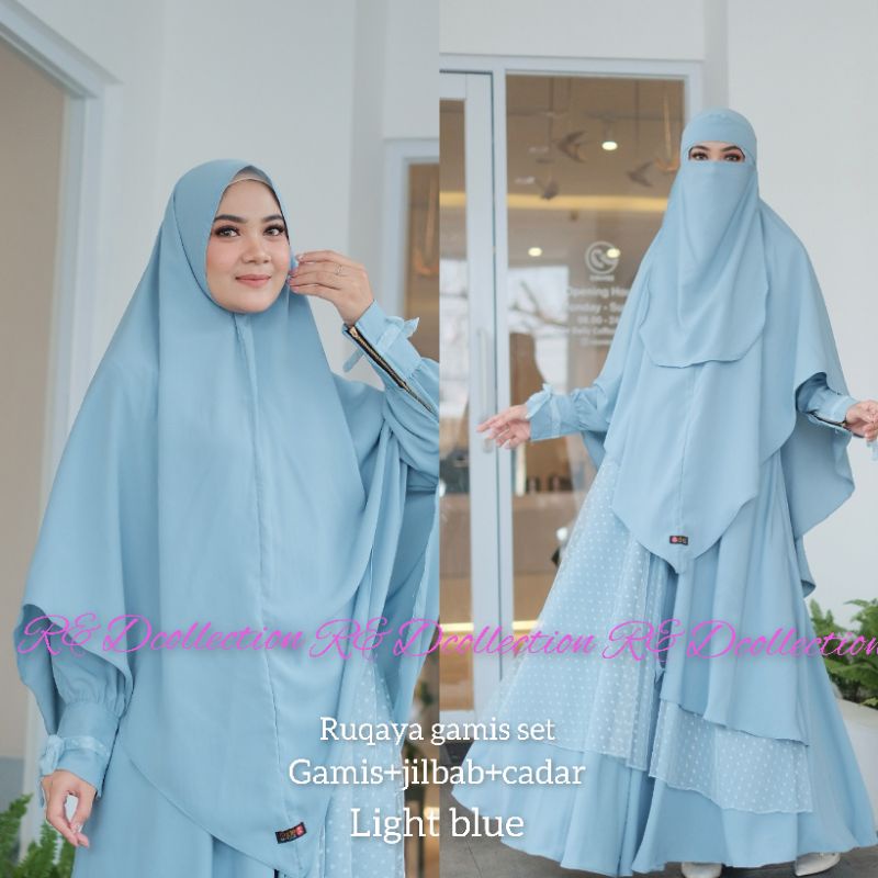 gamis set polos gamis syari gamis busui ruqaya syari