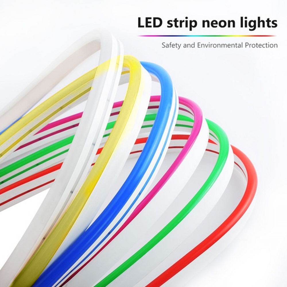 Lampu Strip Neon LED Flexible Bahan Silikon Anti Air Ukuran 6x12mm Untuk Dekorasi Natal