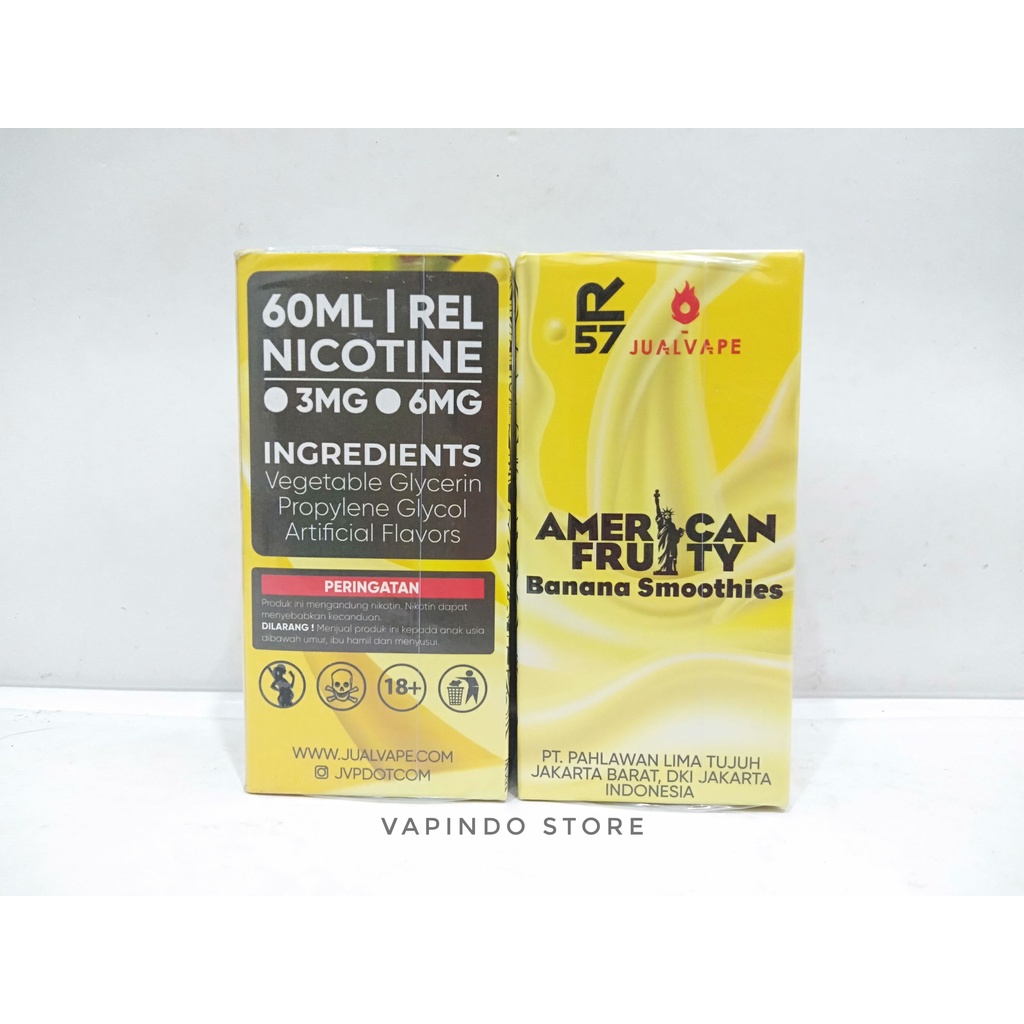 AMERICAN FRUITY BANANA SMOOTHIES 60ML 3MG BY HERO57 X JUALVAPE