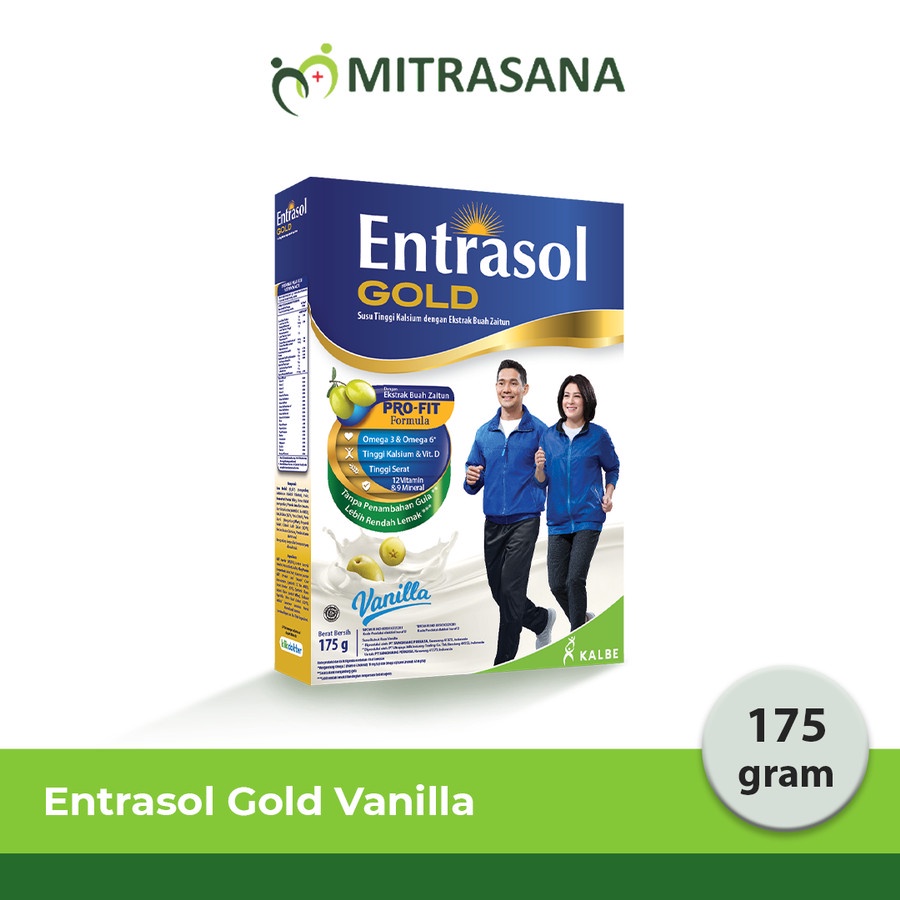 Entrasol Gold Vanila 185 Gr - Susu Tinggi Kalsium