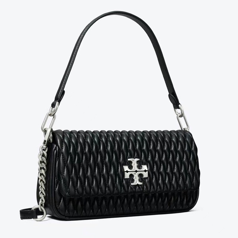 Tory Burch Small Pleated Flap Shoulder Backpack Kira Embroidered Shoulder Bag TB941