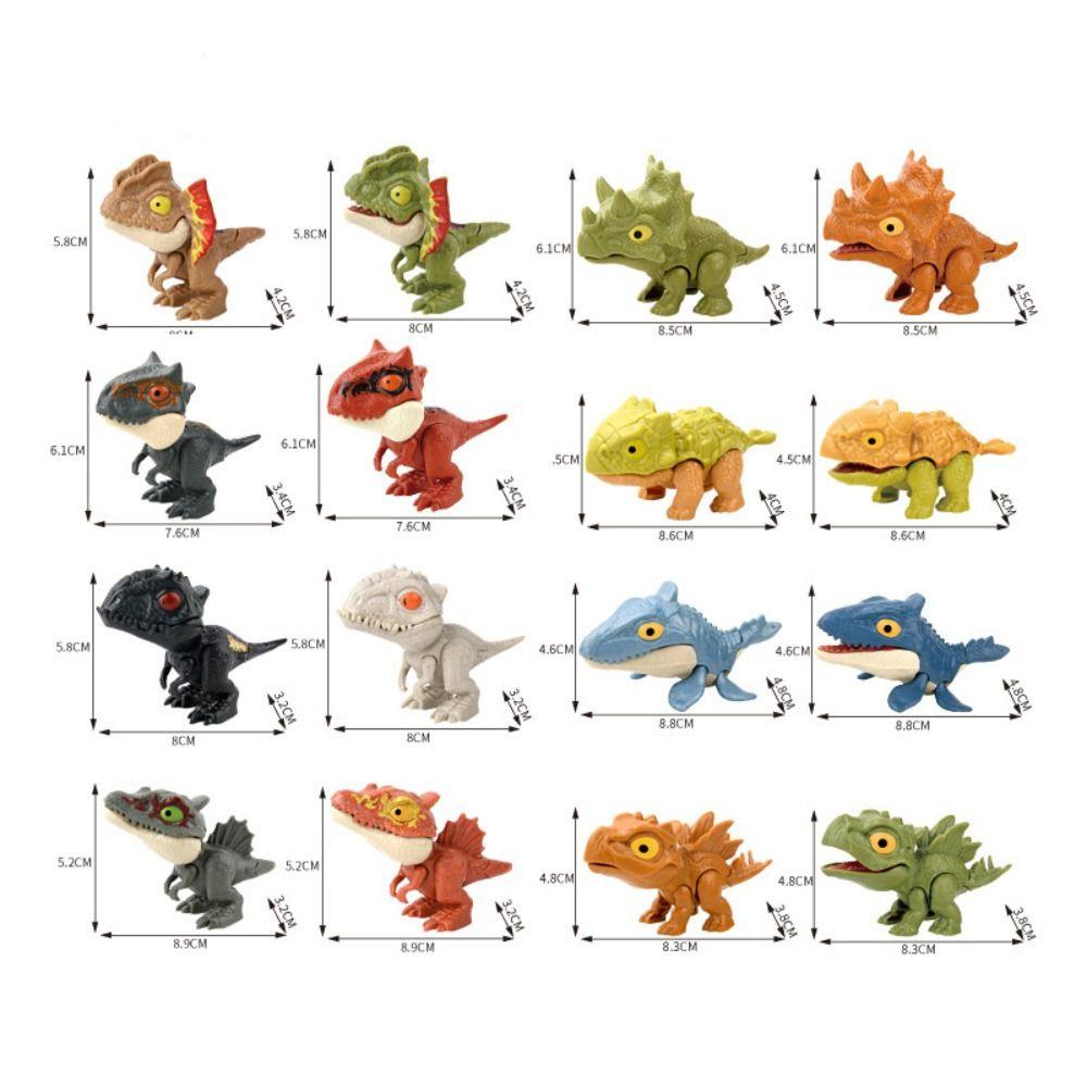 Quinton Dinosaurus Mainan Hadiah Kreatif Souvenir Ulang Tahun Lelucon Praktis Sendi Bergerak Mainan Anak Edukasi Gigitan Jari Permainan Dinosaurus Model Mainan