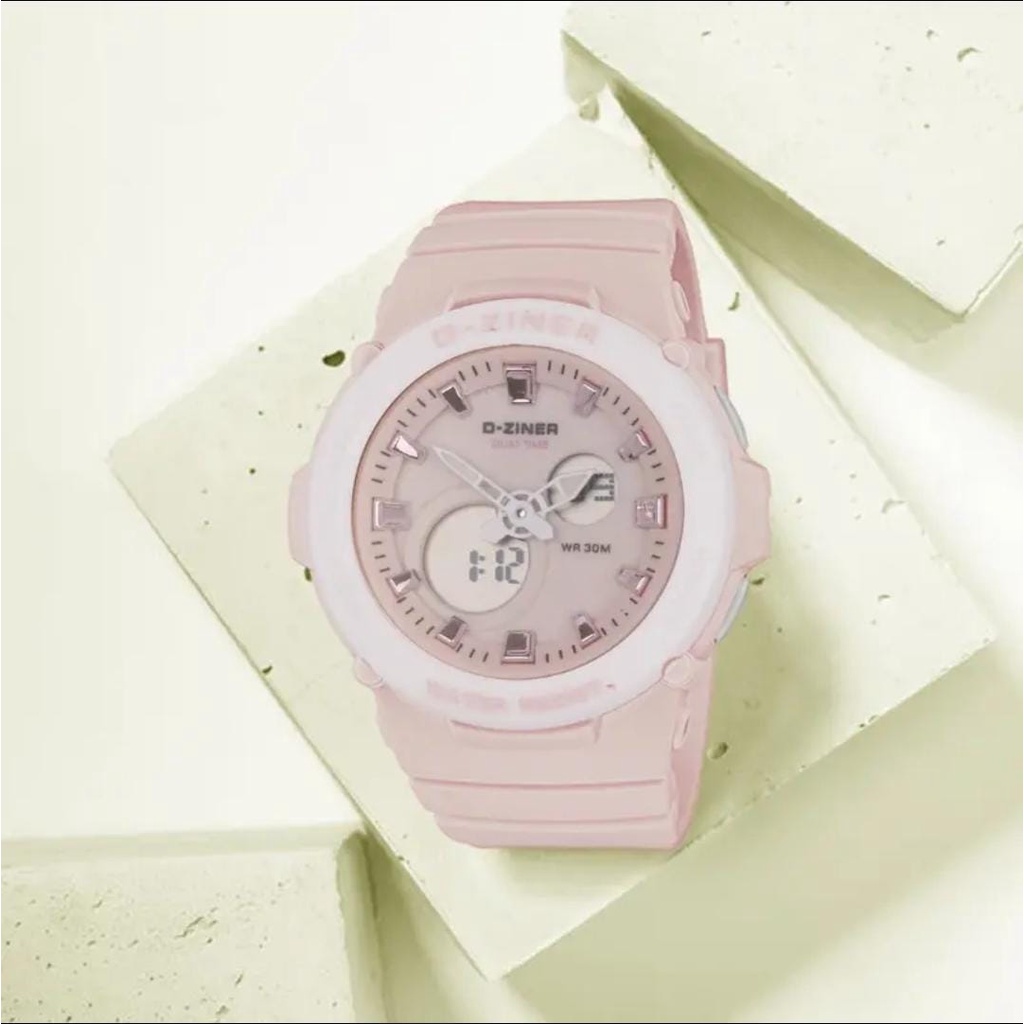 COD✅ JAM TANGAN WANITA DZINER 8301 BABY-G BGA 270 ORIGINAL JAM TANGAN BABY G DIGITAL ANALOG DOUBLE TIME STRAP RUBBER ANTI AIR BERGARANSI FREE BOX &amp; KARTU GARANSI