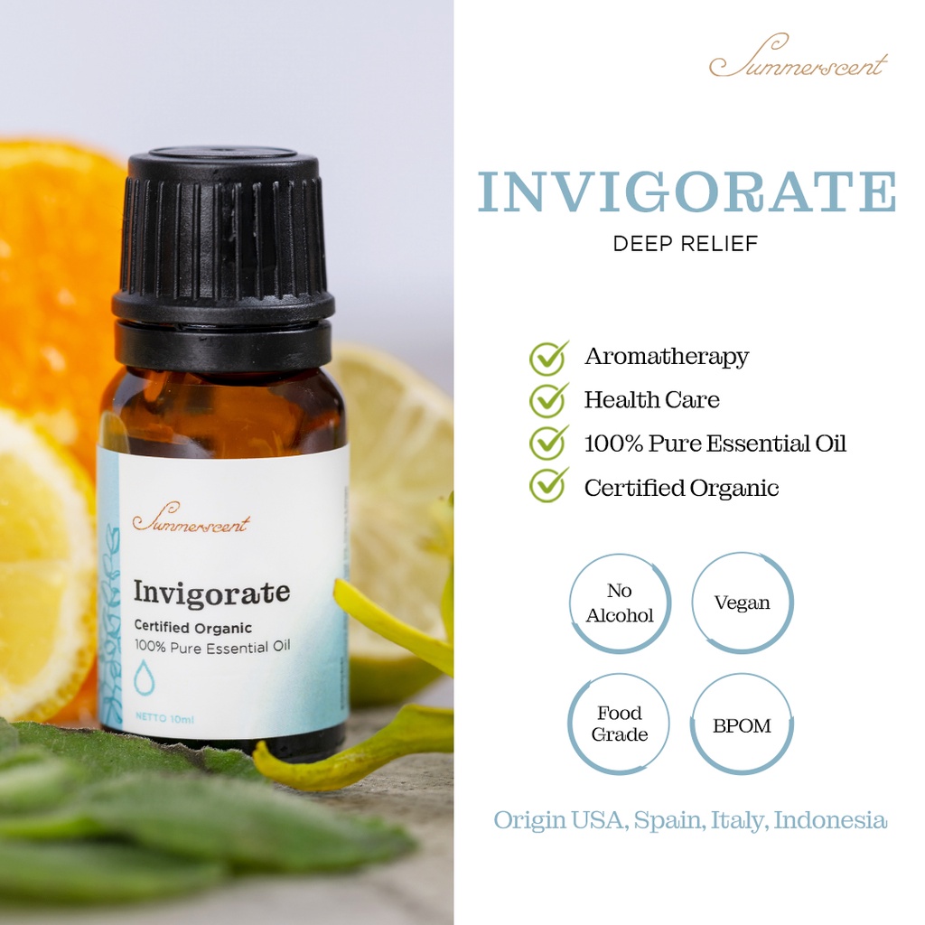 Essential Oil Invigorate Summerscent Diffuser Aromatherapy