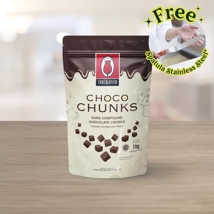 

ORIGINAL MURAH Tulip Dark Chocolate Chunks 1kg