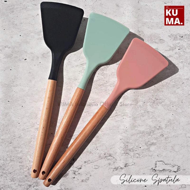 Spatula Silicone Tahan Panas Sutil Silikon Sodet Panjang Utensil