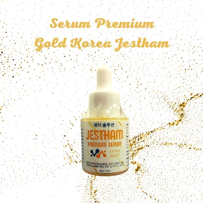 SERUM PREMIUM GOLD JESTHAM 20ML BRIGHTENING ANTI AGING SERUM JESTHAM BPOM