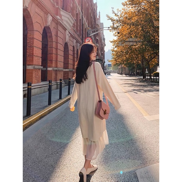 Basic Midi Tulle Dress / Tunik Renda Import