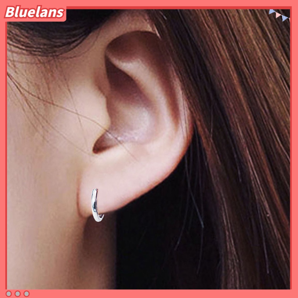 Bluelans Anting Hoop Piercing Bentuk Bulat Untuk Unisex