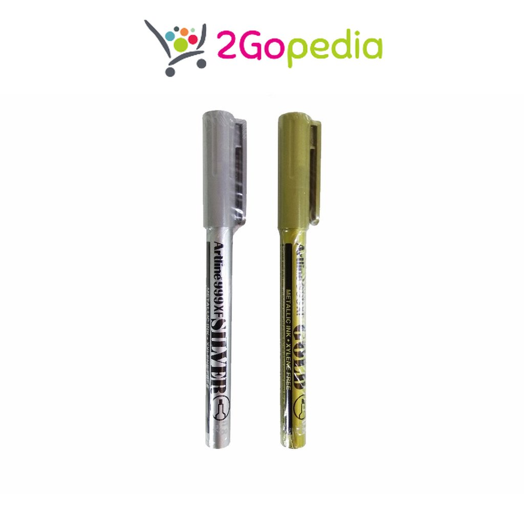 

Spidol Permanen EK-999XF Metallic Marker Gold/silver Artline Grosir Murah Atk