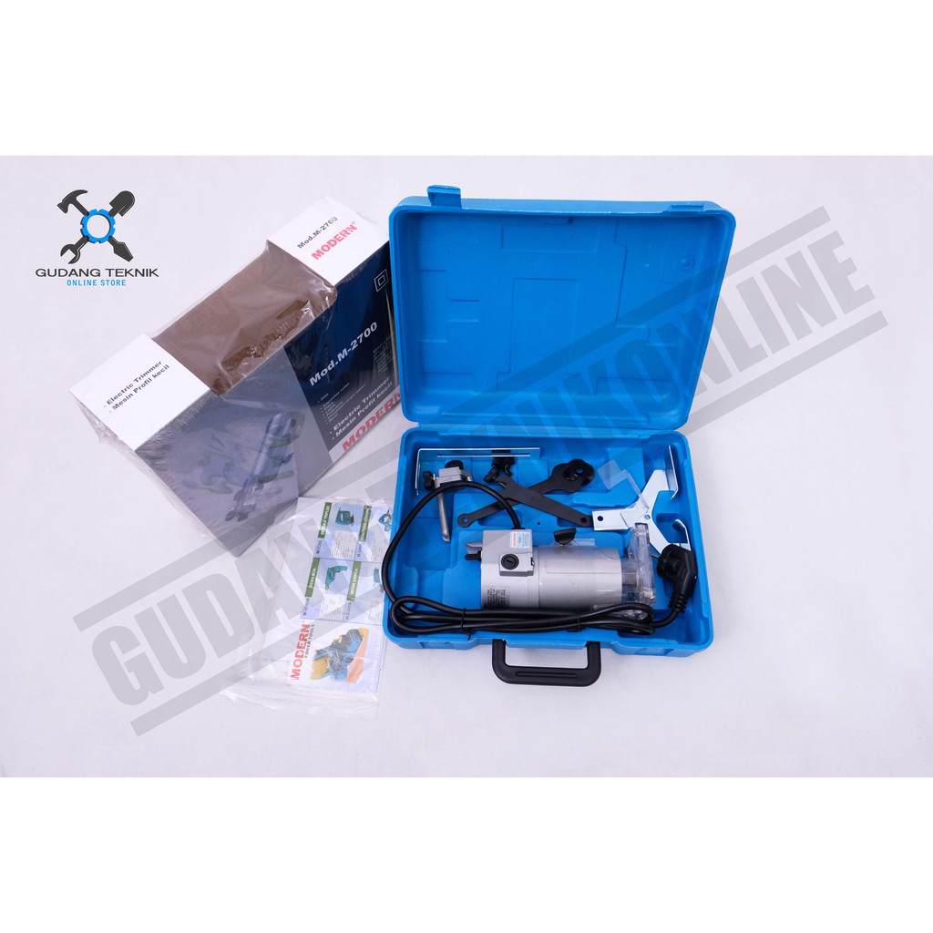 Mesin Profil Kecil Kayu Listrik 400 Watt 350 Watt 6mm M2700 SH134 MODERN X MAILTANK / Mesin Electric Trimmer 400W 350W 6 mm M 2700 MODERN X SH 134 MAILTANK