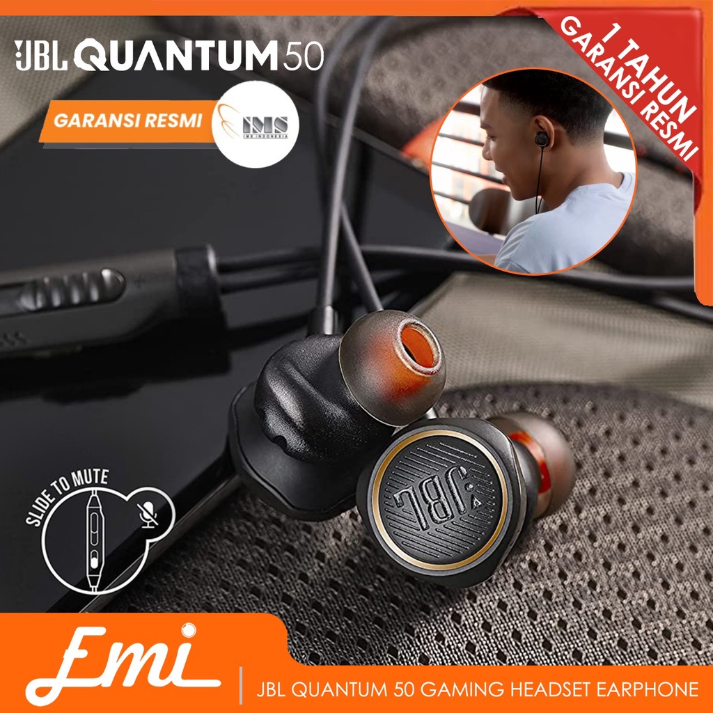 JBL Quantum 50 Gaming Headset Earphone Wired in-ear Original