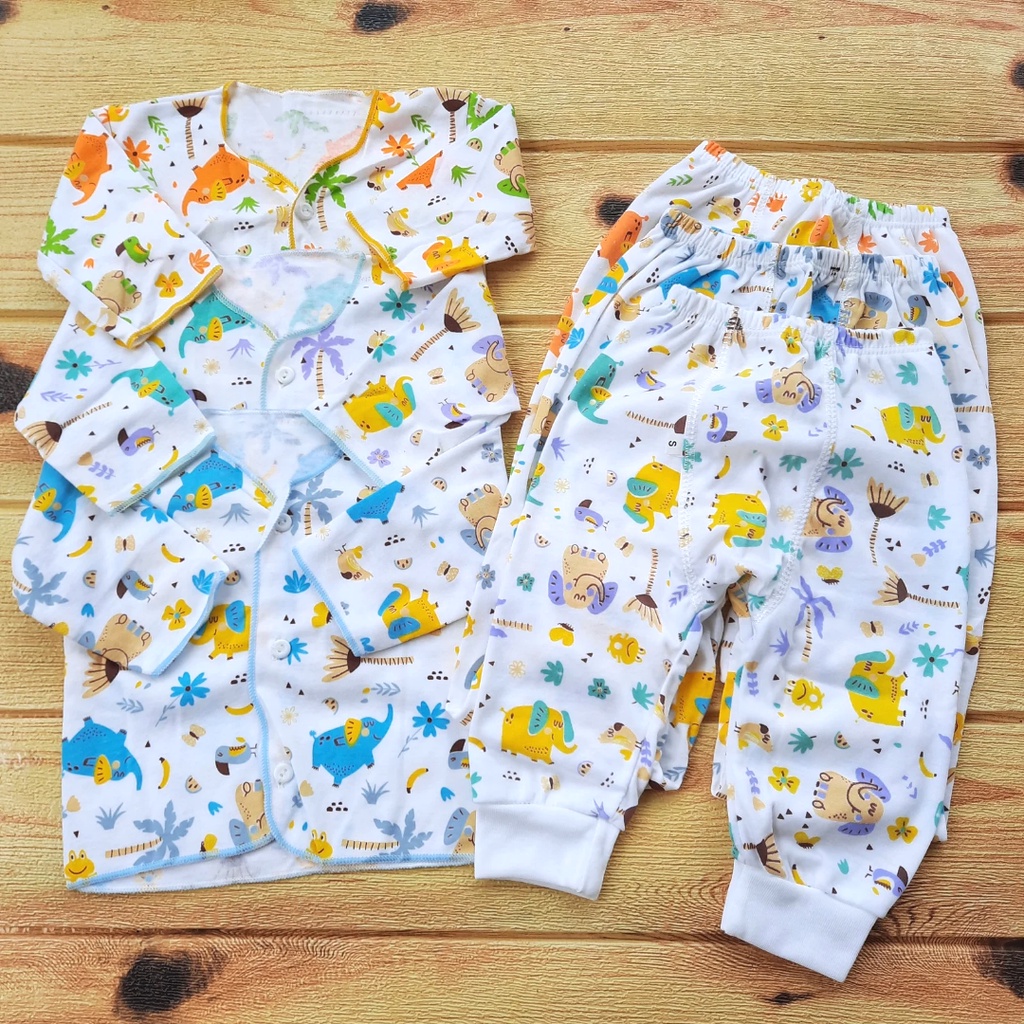 Setelan Baju Bayi Neweborn 1 STEL MOTIF PANJANG PREMIUM MURAH