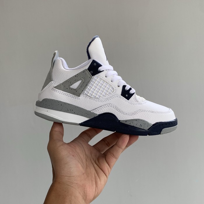 {RaditStore} Sepatu sneakers anak air jordan 4 retro kids original - Military navy 31 Diskon