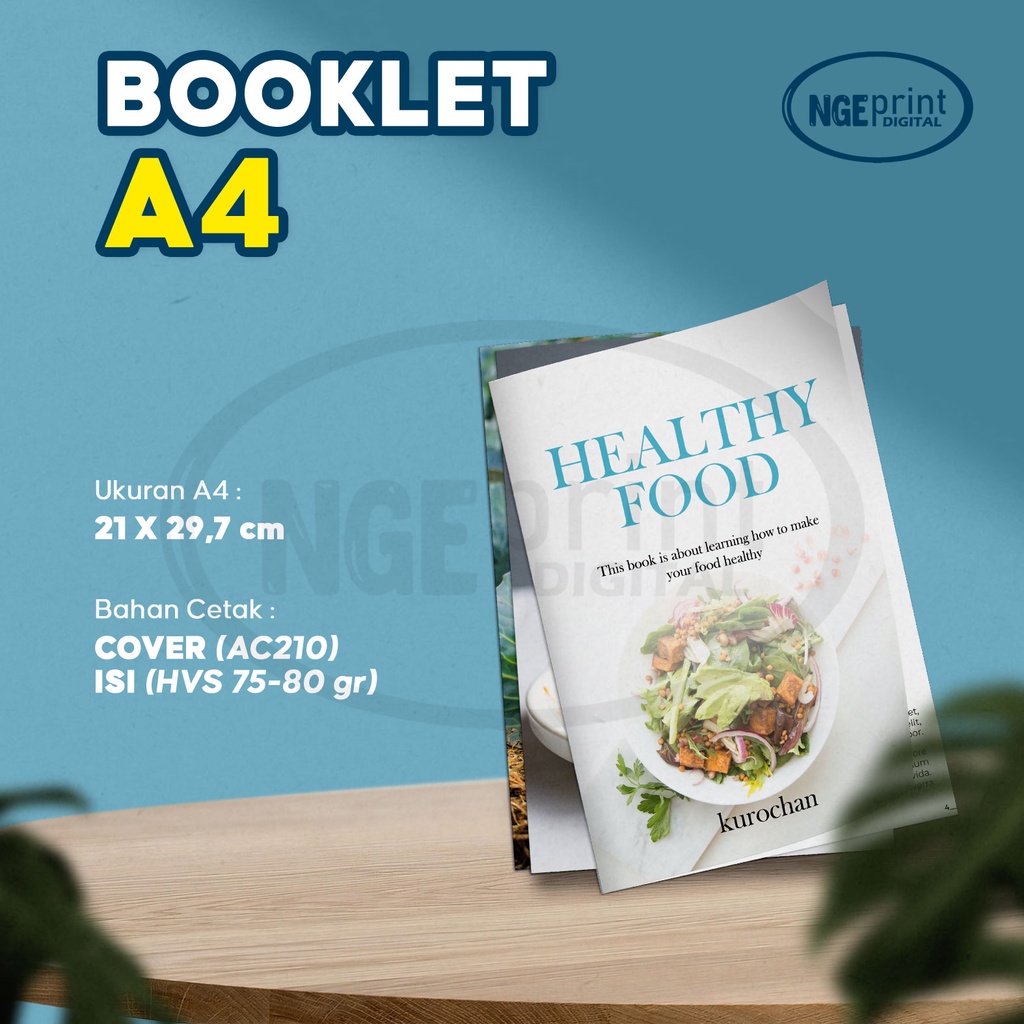 

Cetak Booklet A4 Custom /Company Profile / Album Foto Katalog / Majalah Cutom Print buku ukuran A4 Design Suka suka / staples tengah A4