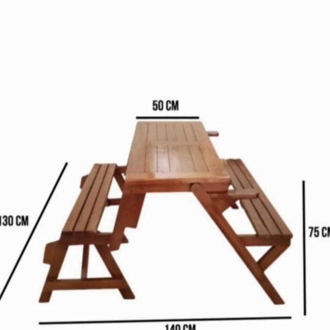 Kursi & Meja Lipat, Bangku Kayu Jati Untuk Cafe , Kursi Taman Lipat