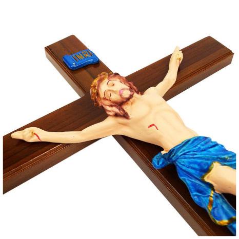 Hiasan Rohani Salib Dinding Gantung Kayu Jati Corpus Patung Yesus