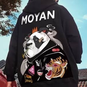 Sweater Hoodie PANDA MOYAN TOXIC Jumper Pria Wanita Bahan Fleece Tebal Ukuran S M L XL XXL XXXL