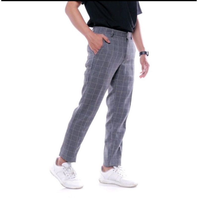 CELANA TARTAN PANJANG PRIA TARTAN PANTS SLIMFIT