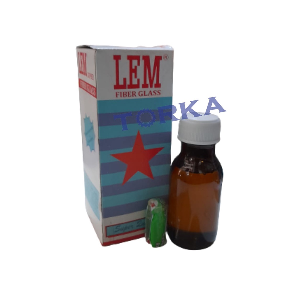 Lem Fiber Glass BINTANG (Resin+Katalis) / Torka