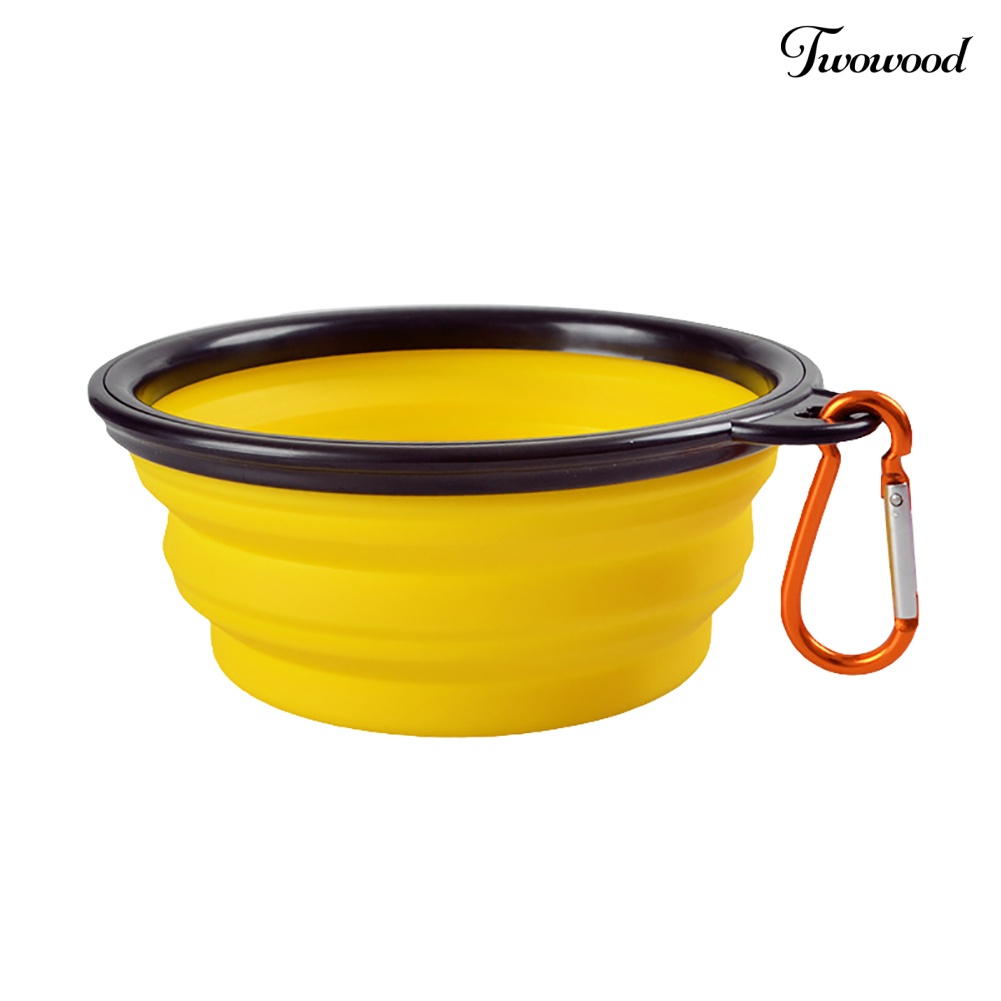 2 in 1 Mangkok Makan Dan Minum Anjing Peliharaan Portabel Model Lipat Untuk Travel