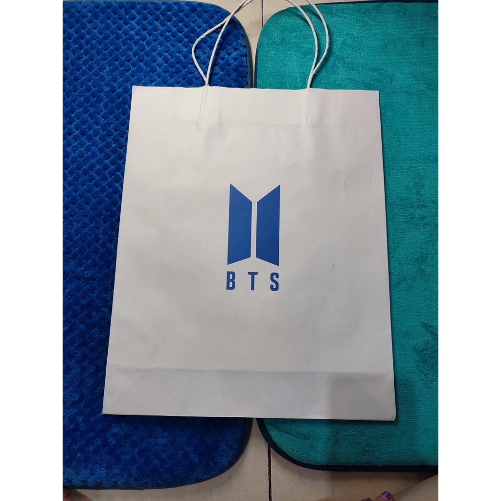 Paper Bag Gift Kantong Belanja BTS Pop up store Downy Tiny Tan