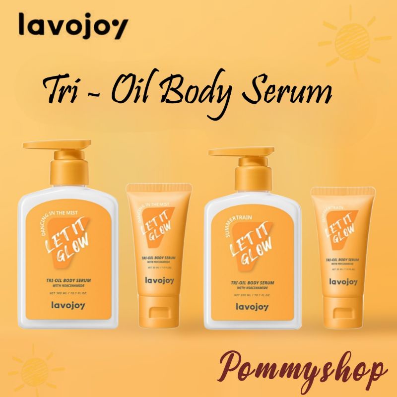 LVJ Lavojoy Let It Glow Body Serum Dancing In The Mist | Summertrain| 300ml &amp; 30ml | Body Lotion
