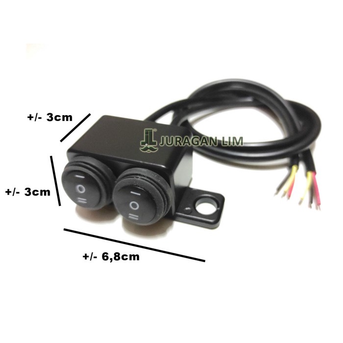 Saklar ON OFF LAMPU MOTOR 4 Tombol ON BRACKET Sakelar SPION - 4 TOMBOL IOI