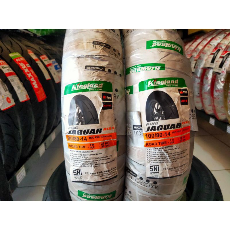 SEPASANG BAN KINGLAND RTX5 MEDIUM COMPOUND 90/80 RING 14 & 100/80 RING 14