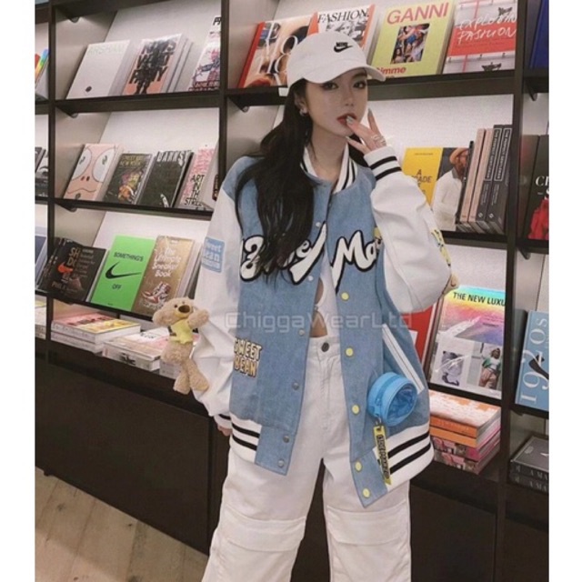 CHIGGA13DE MARZO Embroidery Varsity Jacket FW22