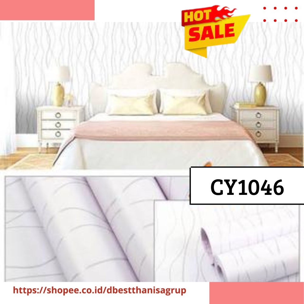 PAKET 5 ROLL Wallpaper dinding Ukuran 45Cm X 10 meter Wallpaper stiker dinding CY wallpaper kamar ti